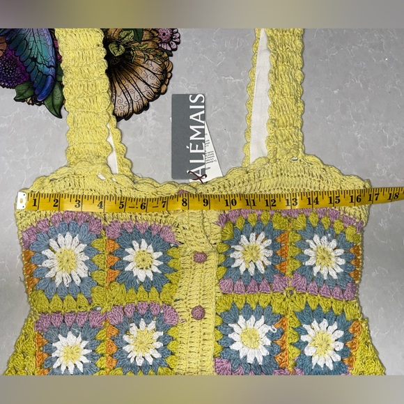 NWT Alémais Petra Crochet Midi Dress. Size US 4 - Picture 10 of 15